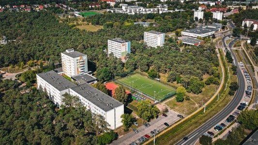 Domy studenckie. Widok od strony ul. Gagarina. [fot. Andrzej Romański]